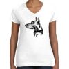 Women's Fine Jersey V-Neck Tee Thumbnail