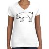 Women's Fine Jersey V-Neck Tee Thumbnail