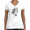 Women's Fine Jersey V-Neck Tee Thumbnail