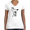 Women's Fine Jersey V-Neck Tee Thumbnail