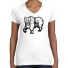 Women's Fine Jersey V-Neck Tee Thumbnail