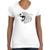 Women's Fine Jersey V-Neck Tee Thumbnail