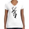 Women's Fine Jersey V-Neck Tee Thumbnail
