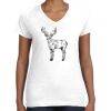 Women's Fine Jersey V-Neck Tee Thumbnail