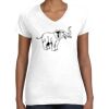 Women's Fine Jersey V-Neck Tee Thumbnail