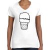 Women's Fine Jersey V-Neck Tee Thumbnail