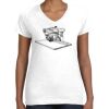 Women's Fine Jersey V-Neck Tee Thumbnail