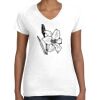 Women's Fine Jersey V-Neck Tee Thumbnail