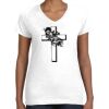 Women's Fine Jersey V-Neck Tee Thumbnail