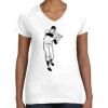 Women's Fine Jersey V-Neck Tee Thumbnail