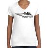 Women's Fine Jersey V-Neck Tee Thumbnail