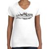 Women's Fine Jersey V-Neck Tee Thumbnail