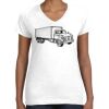 Women's Fine Jersey V-Neck Tee Thumbnail